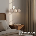 Load image into Gallery viewer, Merin Metal & Glass Sculptural Wall Sconce for Vanity & Bathroom