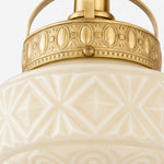 Afbeelding laden in galerijweergave, Pressed glass pattern detail on the ceiling light shade