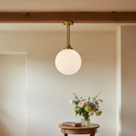 Afbeelding laden in galerijweergave, Glorica glazen matglazen bol hanglamp - art deco hanglamp voor thuis