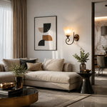 Charger l'image dans la visionneuse de la galerie, Vintage wall sconce in a modern sofa area