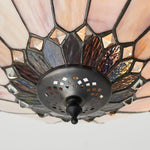 Afbeelding laden in galerijweergave, TF Brooklyn Tiffany semi-opbouw plafondlamp - geometrische glazen kap voor gangen of woonkamers
