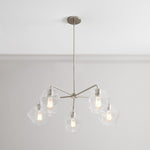 Load image into Gallery viewer, Talvior Sculptural 5-Light Chandelier - Faceted Design, Modern Finishes - Illuminate Spaces