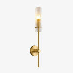 Carica l'immagine nella visualizzazione Galleria, Copper alabaster wall sconce with one light head