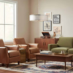 Afbeelding laden in galerijweergave, Liorin Geometrische Hanglamp – Moderne Sierlijke Metalen en Stoffen Kap Hanglamp voor Interieurs