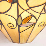 Bild in die Galerieansicht laden, TF Jamelia Jugendstil-Wandleuchte mit facettiertem Glasschirm – Metall-Glas-Leuchte für Flur oder Schlafzimmer