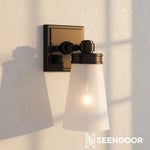 Load image into Gallery viewer, Derlina Classic Multi-head Glass Shade Wall Lamp for Bathroom & Bedroom