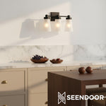 Load image into Gallery viewer, Derlina Classic Multi-head Glass Shade Wall Lamp for Bathroom & Bedroom