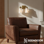 Load image into Gallery viewer, Derlina Classic Multi-head Glass Shade Wall Lamp for Bathroom & Bedroom