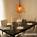 Afbeelding laden in galerijweergave, Verdeleia gelaagde hanglamp met plantenaccent – moderne hanglamp voor interieur van woningen