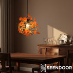 Afbeelding laden in galerijweergave, Verdeleia gelaagde hanglamp met plantenaccent – moderne hanglamp voor interieur van woningen