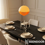 Load image into Gallery viewer, Sunset Bauhaus Disc Hanging Lamp – Warm Sunset Glow Pendant for Living Room and Lounge S1