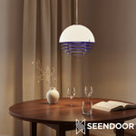 Load image into Gallery viewer, Sunset Bauhaus Disc Hanging Lamp – Warm Sunset Glow Pendant for Living Room and Lounge S1