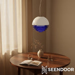 Load image into Gallery viewer, Sunset Bauhaus Disc Hanging Lamp – Warm Sunset Glow Pendant for Living Room and Lounge S1