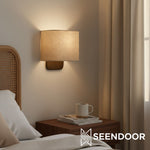 Load image into Gallery viewer, Maris Modern Linen Shade Metal Wall Sconce