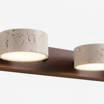 Afbeelding laden in galerijweergave, Elias Rustieke Verstelbare Travertijn Houten Wandlamp