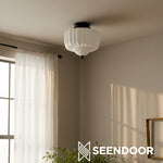 Afbeelding laden in galerijweergave, Giada Moderne Melkglas Opbouw Plafondlamp