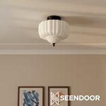 Afbeelding laden in galerijweergave, Giada Moderne Melkglas Opbouw Plafondlamp