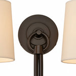 Bild in der Galerieansicht laden, Hollis Moderner Eleganter Leinen-Schirm Doppel-Wandlampe