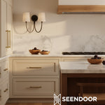 Bild in der Galerieansicht laden, Hollis Moderner Eleganter Leinen-Schirm Doppel-Wandlampe