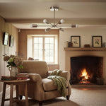 Load image into Gallery viewer, Mobilux Line Mid Century Modern Chandelier - 6 Heads Hanging Ceiling Light