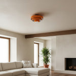 Cargar imagen en el visor de la Galería, Lámpara de Techo Redonda en Capas Colorida Veleora - Luminaria de Metal Estilo Bauhaus para Iluminación Interior de Dormitorio y Cocina