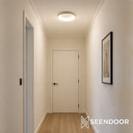 Cargar imagen en el visor de la Galería, Lámpara de techo acrílica de perfil bajo Lumiflexa – Luminaria empotrada LED integrada para dormitorio y salón