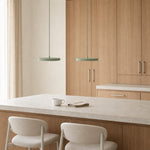 Load image into Gallery viewer, Evanos Disc Design Pendant Light – Sculptural Iron Disc Style for Modern Dining Room