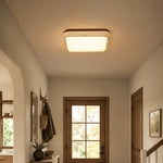 Load image into Gallery viewer, Torvella Round Ceiling Light Sculptural Disc Flush Mount - Modern Natural Bedroom Lighting