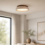 Load image into Gallery viewer, Torvella Round Ceiling Light Sculptural Disc Flush Mount - Modern Natural Bedroom Lighting