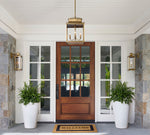 Load image into Gallery viewer, Yolvira Modern Outdoor Lantern Pendant - Metal Hanging Light for Exteriors