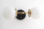 Load image into Gallery viewer, Lumio Globe Art Deco Vanity Light -  Opal Globe Bathroom Sconce