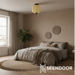 Load image into Gallery viewer, Vintage Eloise Milk Glass Flush Mount Ceiling Light - Vintage Charm Soft Glow