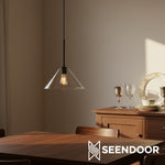 Afbeelding laden in galerijweergave, Breccan Moderne glazen kegel hanglamp