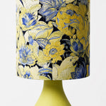 Cargar imagen en el visor de la Galería, Blue floral fabric lampshade close view