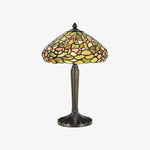 Afbeelding laden in galerijweergave, TF Sorenia Tafellamp – Warme Glas-in-Lood Bloemenkunststijl Lamp voor Woonkamer of Slaapkamer