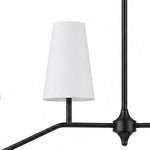 Load image into Gallery viewer, Black finish detail near white fabric shade and branch arm