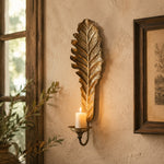 Afbeelding laden in galerijweergave, Vintage Leaf Wall Candle Sconce