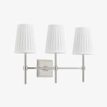 Carica l'immagine nella visualizzazione Galleria, Lampada da Parete con Paralumi in Lino Bianco Derlina – Lampada Retrò Multi-Testa in Metallo