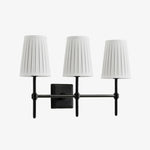 Carica l'immagine nella visualizzazione Galleria, Lampada da Parete con Paralumi in Lino Bianco Derlina – Lampada Retrò Multi-Testa in Metallo