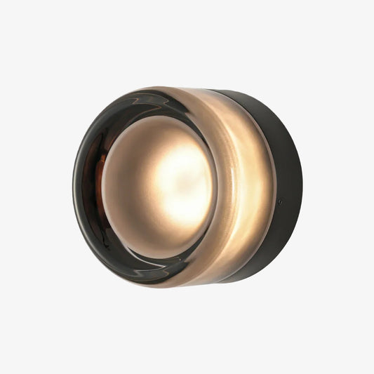 Aplique de pared moderno Souta con cúpula LED y vidrio con textura