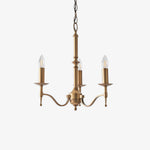 Cargar imagen en el visor de la Galería, Candelabro de Latón y Níquel Tela – Lámpara Elegante de Múltiples Luces para Vestíbulos y Cocinas