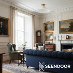 Load image into Gallery viewer, Aurenza Contemporary Flush Mount – Elegant Metal Light for Living Room