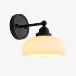 Bild in der Galerieansicht laden, Geryon Vintage Industrielle Milchweiße Glas-Wandleuchte