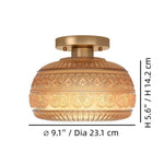 Load image into Gallery viewer, Ixionis Stained Engraved Pattern Glass Flush Mount Ceiling Light