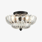 Bild in der Galerieansicht laden, Vintage Glas Doppelstöckige Deckenlampe mit Blumenmuster