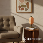 Load image into Gallery viewer, Retro Eloise Milk Glass Table Lamp for Bedroom Decor