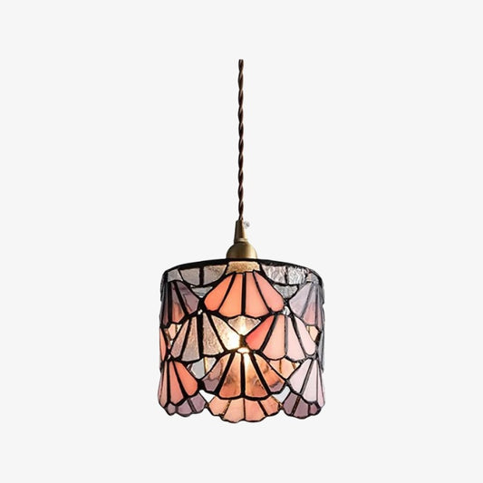 Vintagia Lampada a Sospensione Ispirata a Tiffany – Paralume Artistico in Vetro per Isola da Pranzo e Ingresso