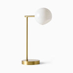 Load image into Gallery viewer, Brina Glass USB Table Lamp - Modern Bedside Desk Light with Style