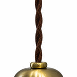 Cargar imagen en el visor de la Galería, Braided cord and brass pendant lamp hardware detail
