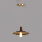 Load image into Gallery viewer, Brass Crest Pendant Light